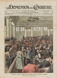 Die Verfassung in Russland, die erste Sitzung des Parlaments oder Duma des Reiches in St. Petersburg